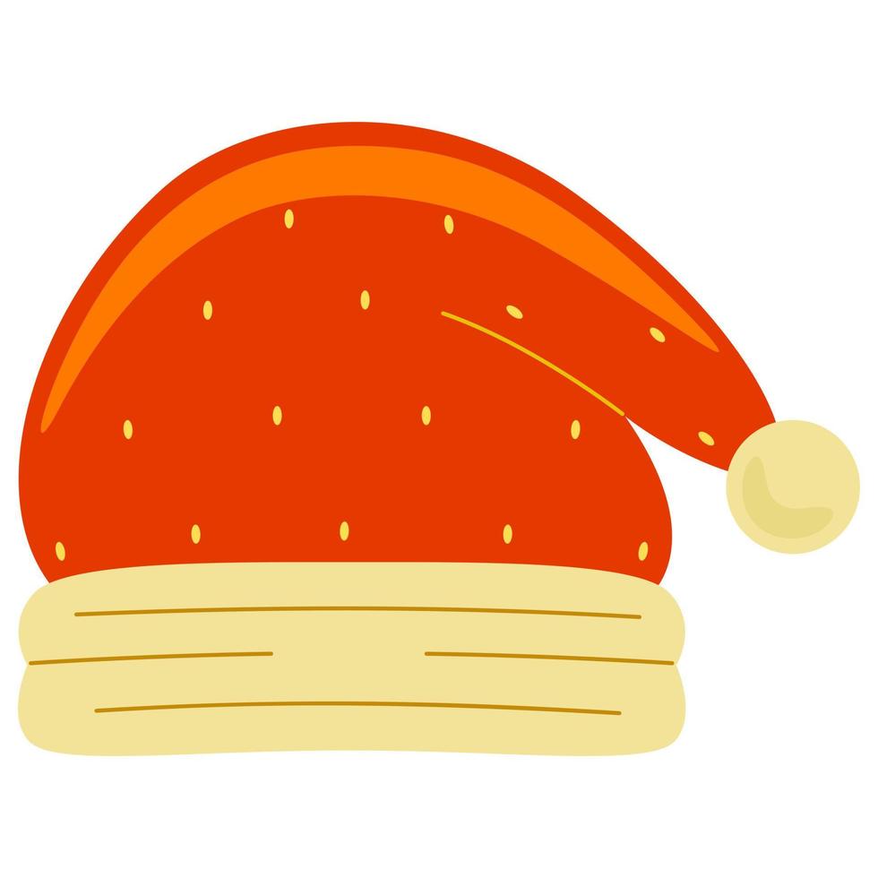 gorro de papai noel em ilustração vetorial vetor