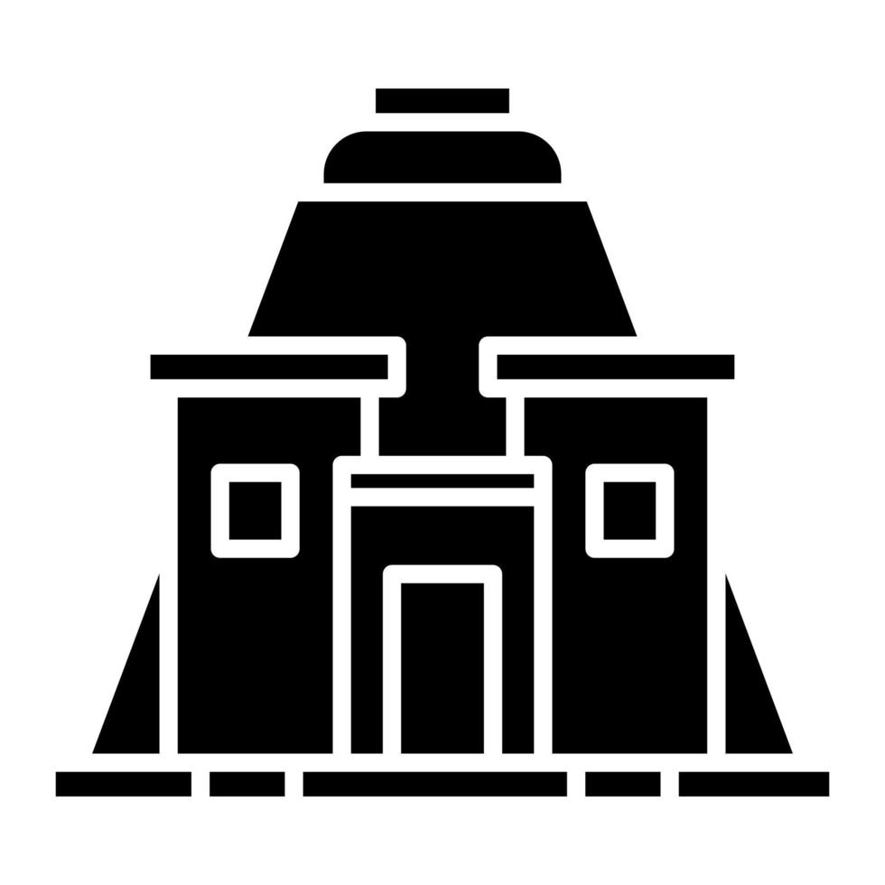 ícone do glifo das pirâmides núbias vetor