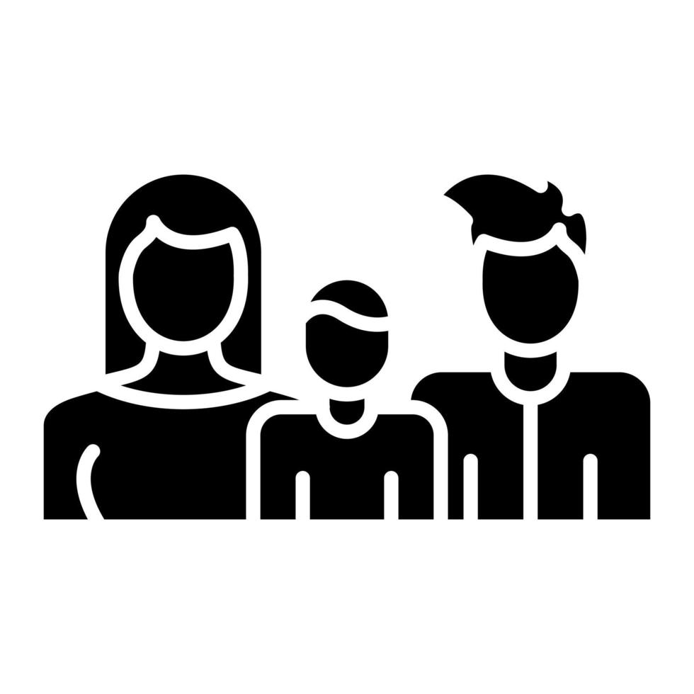 ícone de glifo de família vetor