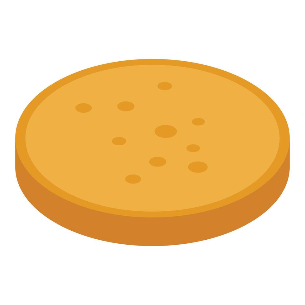 ícone de pão de hambúrguer médio, estilo isométrico vetor