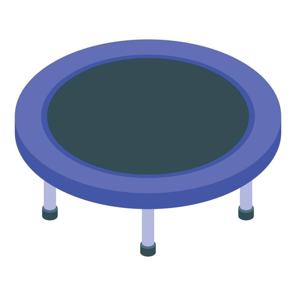 ícone de trampolim de playground, estilo isométrico vetor