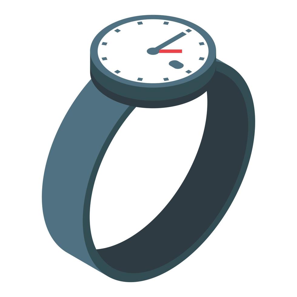 ícone de relógio de mão, estilo isométrico vetor