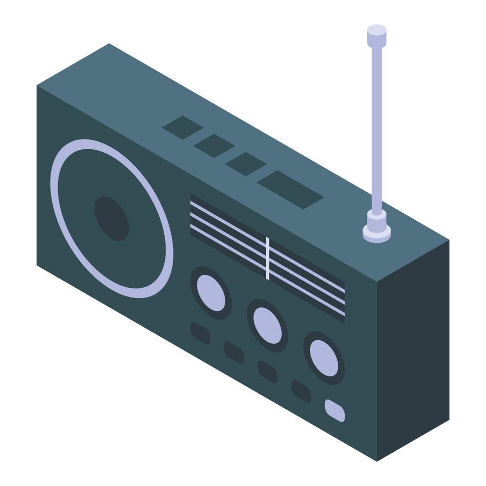 ícone de rádio alto-falante, estilo isométrico vetor