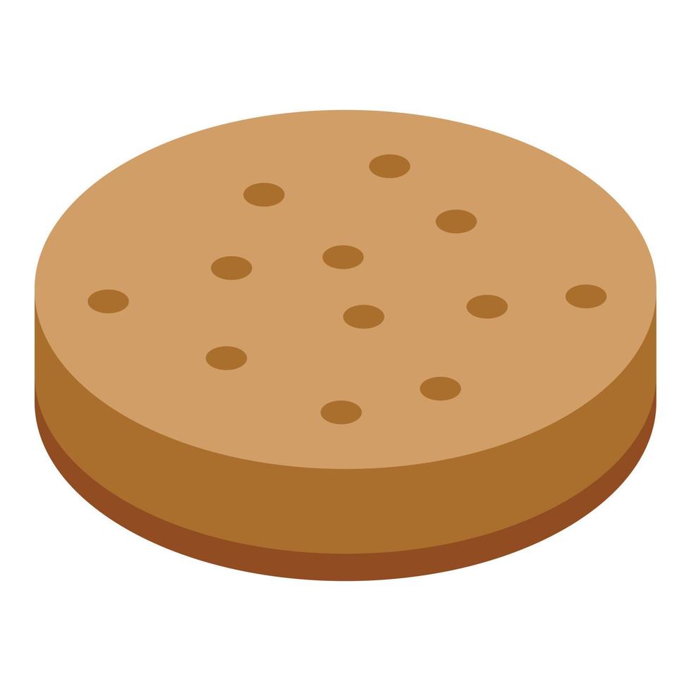 ícone de biscoito de biscoito, estilo isométrico vetor