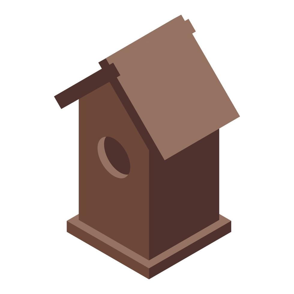 ícone clássico da casa de pássaros, estilo isométrico vetor
