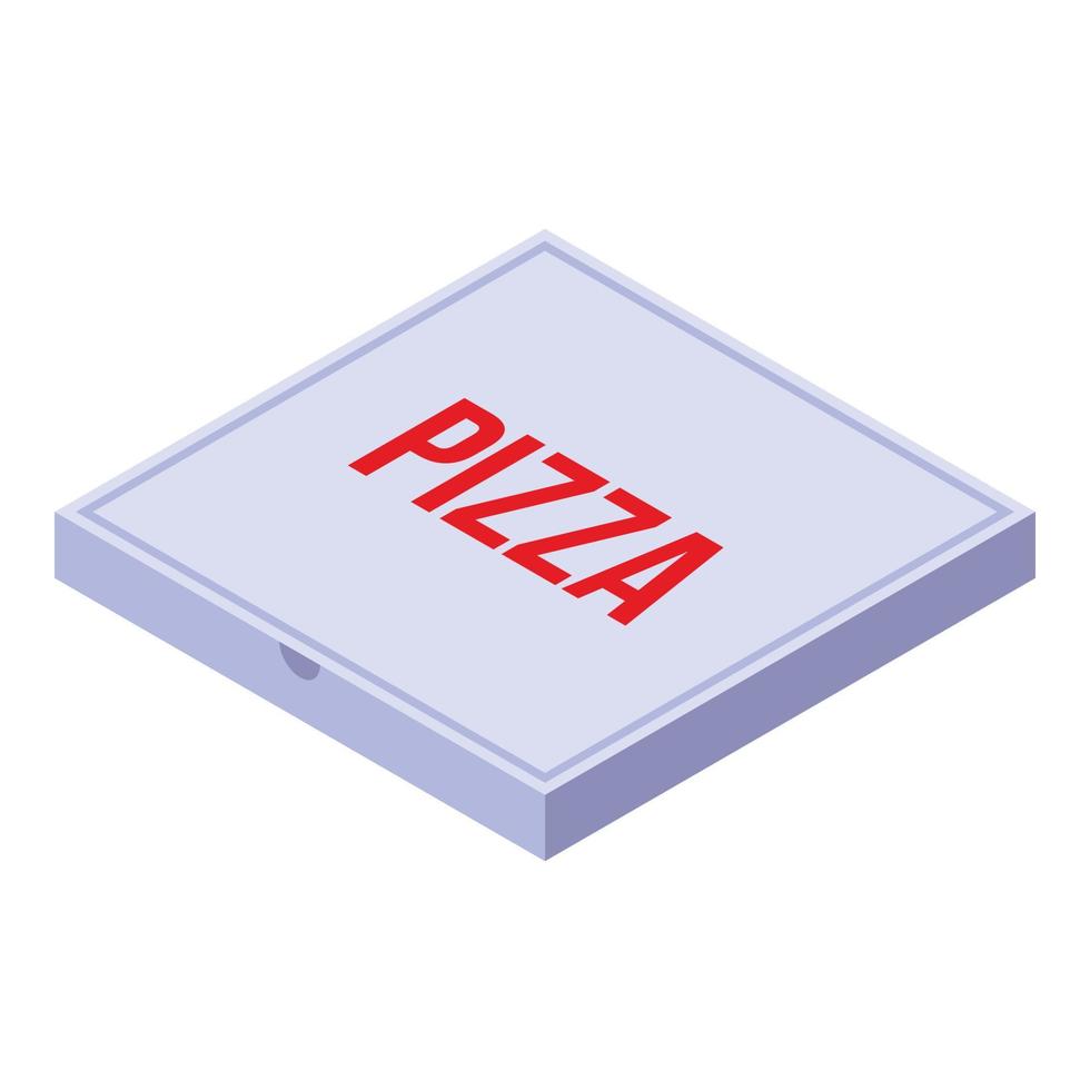 ícone da caixa de pizza, estilo isométrico vetor