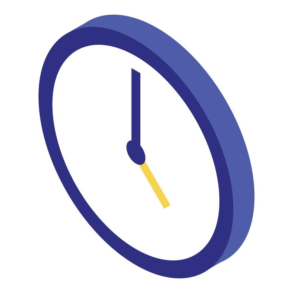 ícone do relógio de parede da sala, estilo isométrico vetor