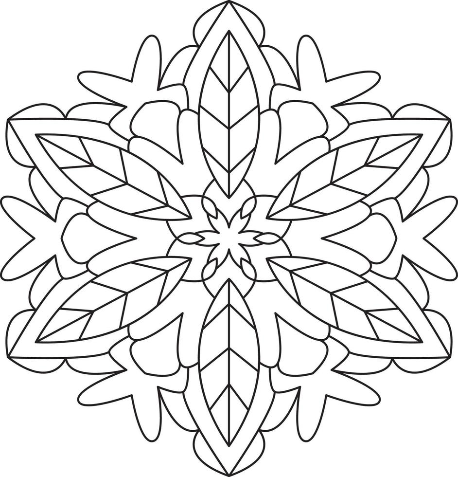 gráfico de página para colorir mandala vetor