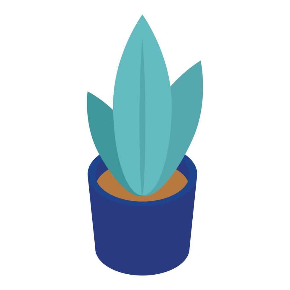 ícone de vaso de planta em casa, estilo isométrico vetor