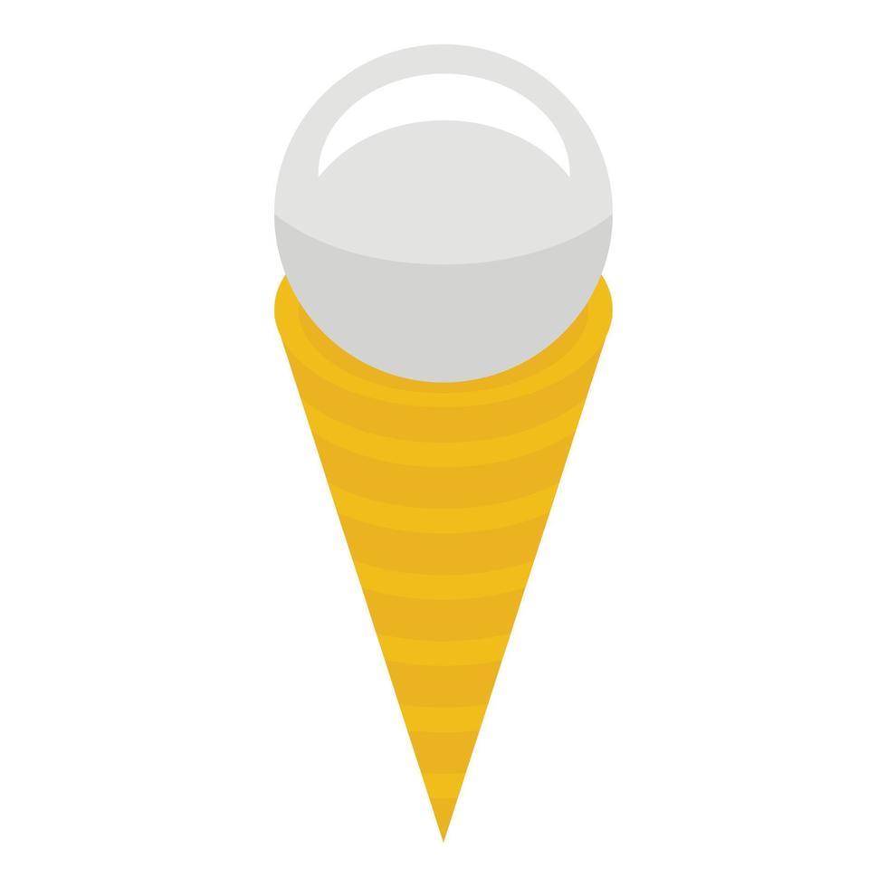 ícone de casquinha de sorvete, estilo isométrico vetor
