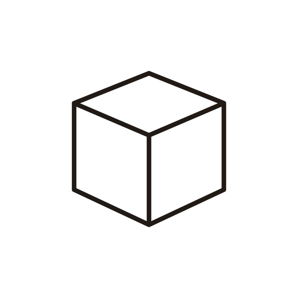 modelos de design de símbolo de ícone de caixa vetor