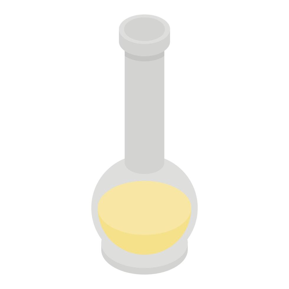 ícone de frasco químico, estilo isométrico vetor