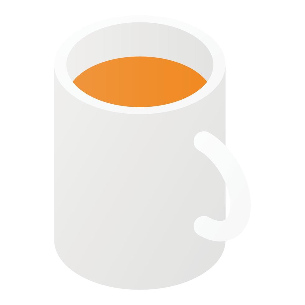 ícone de chá de caneca, estilo isométrico vetor
