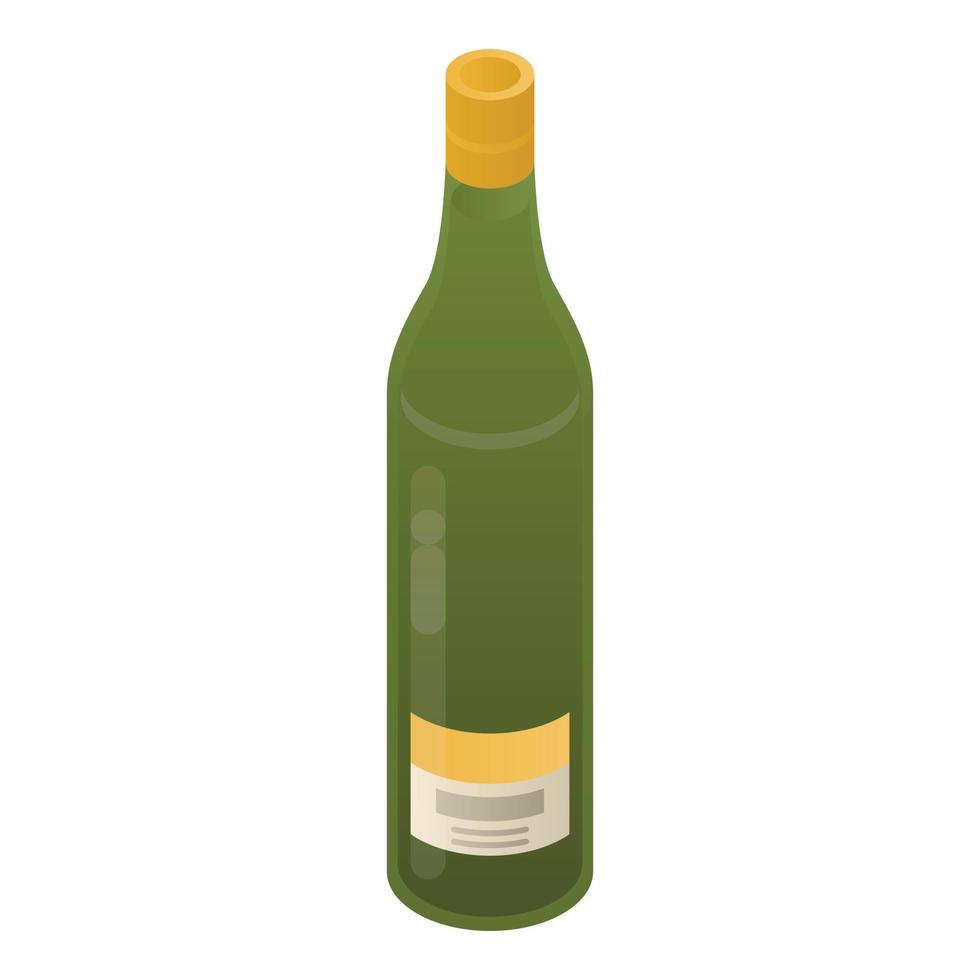 ícone de garrafa de champanhe, estilo isométrico vetor