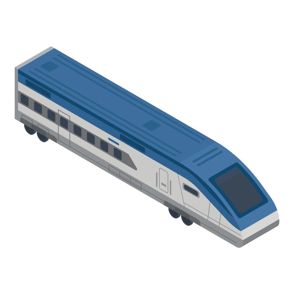 ícone de trem de velocidade moderno, estilo isométrico vetor