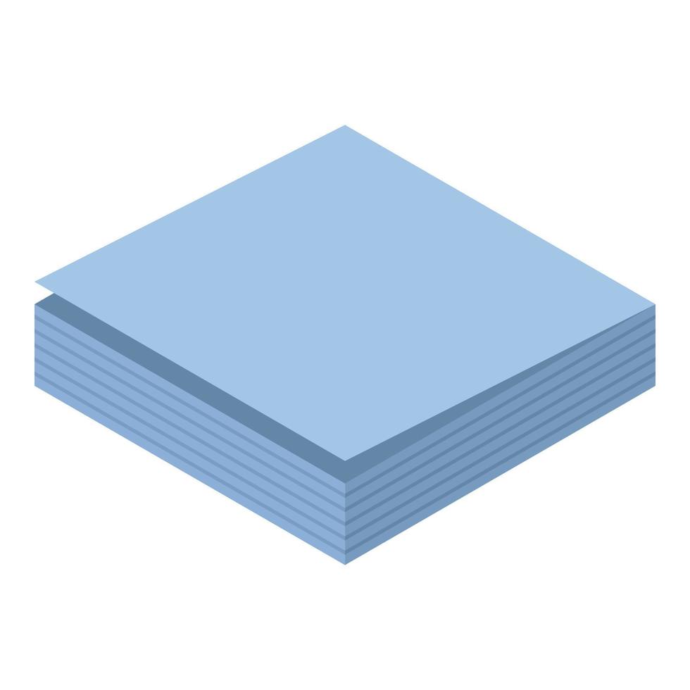 ícone do pacote de adesivos de papel, estilo isométrico vetor
