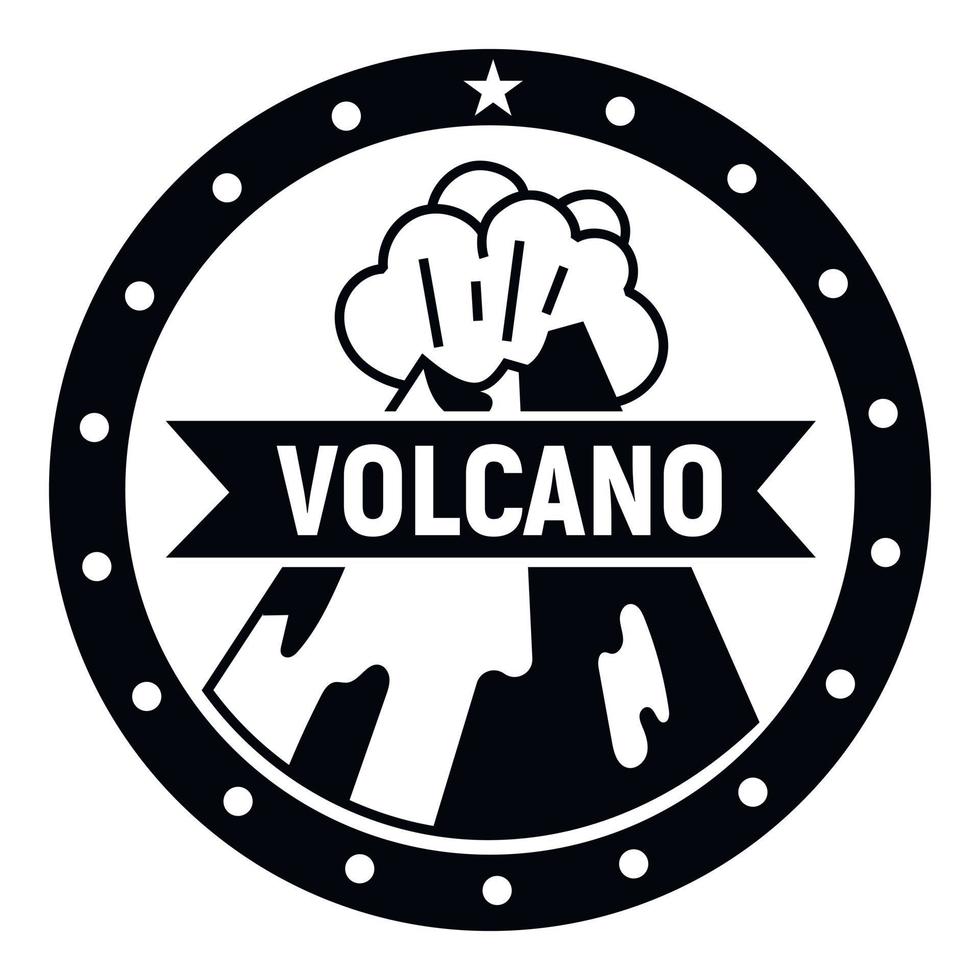 logotipo do vulcão ativo, estilo simples vetor