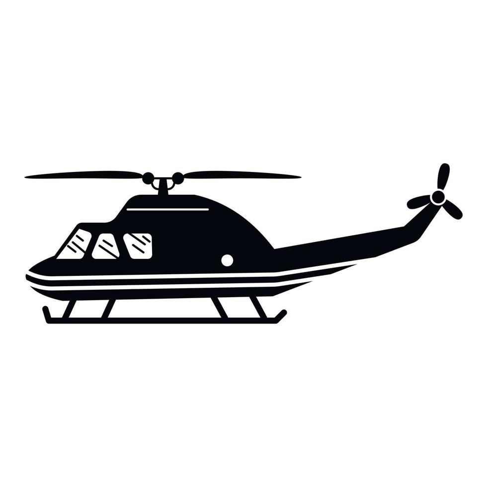 ícone de helicóptero de linha listrada, estilo simples vetor