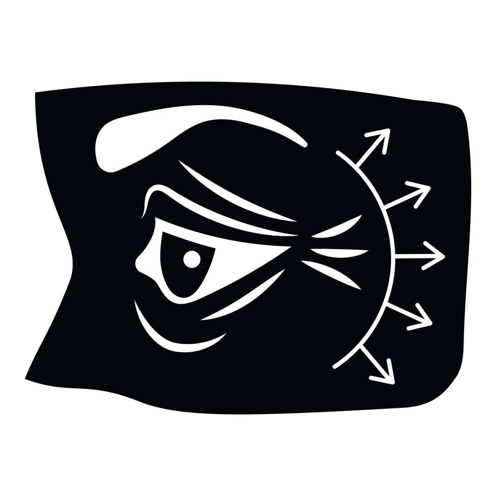 ícone de levantamento de rosto de olho, estilo simples vetor