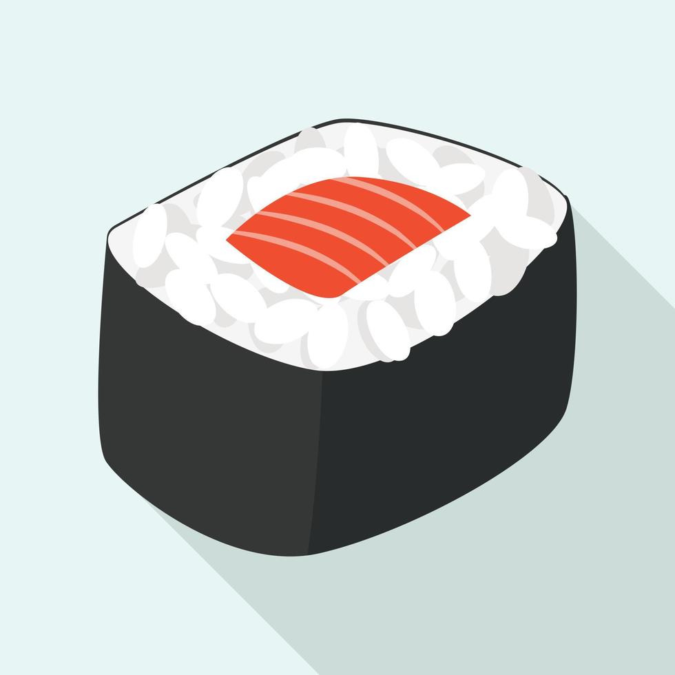ícone de rolo de sushi, estilo simples vetor