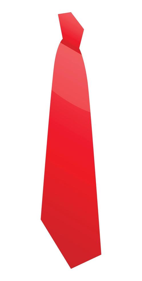 ícone de gravata vermelha, estilo isométrico vetor