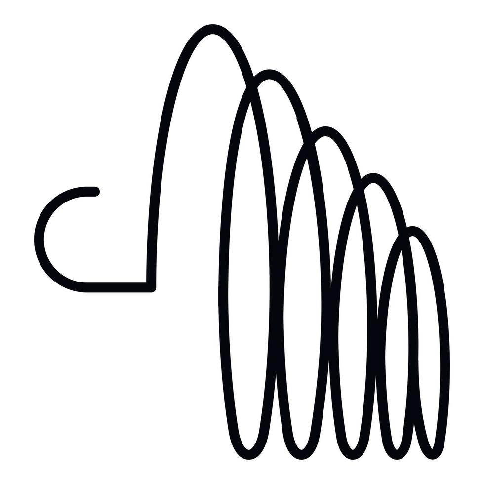 ícone de bobina flexível, estilo de estrutura de tópicos vetor