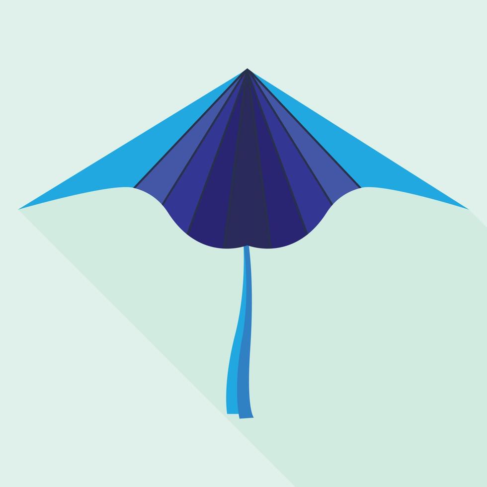 ícone de pipa de avião azul, estilo simples vetor