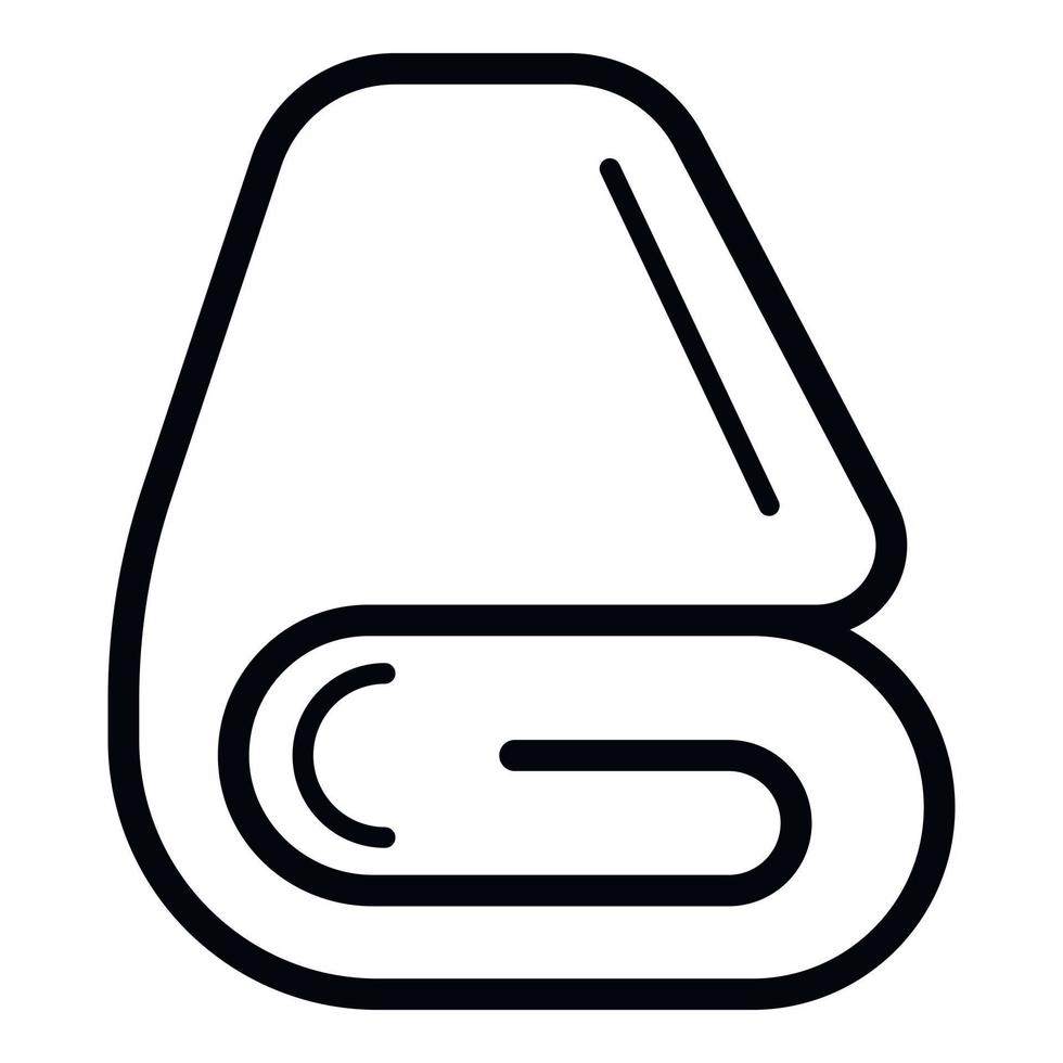 ícone de toalha de spa, estilo de estrutura de tópicos vetor