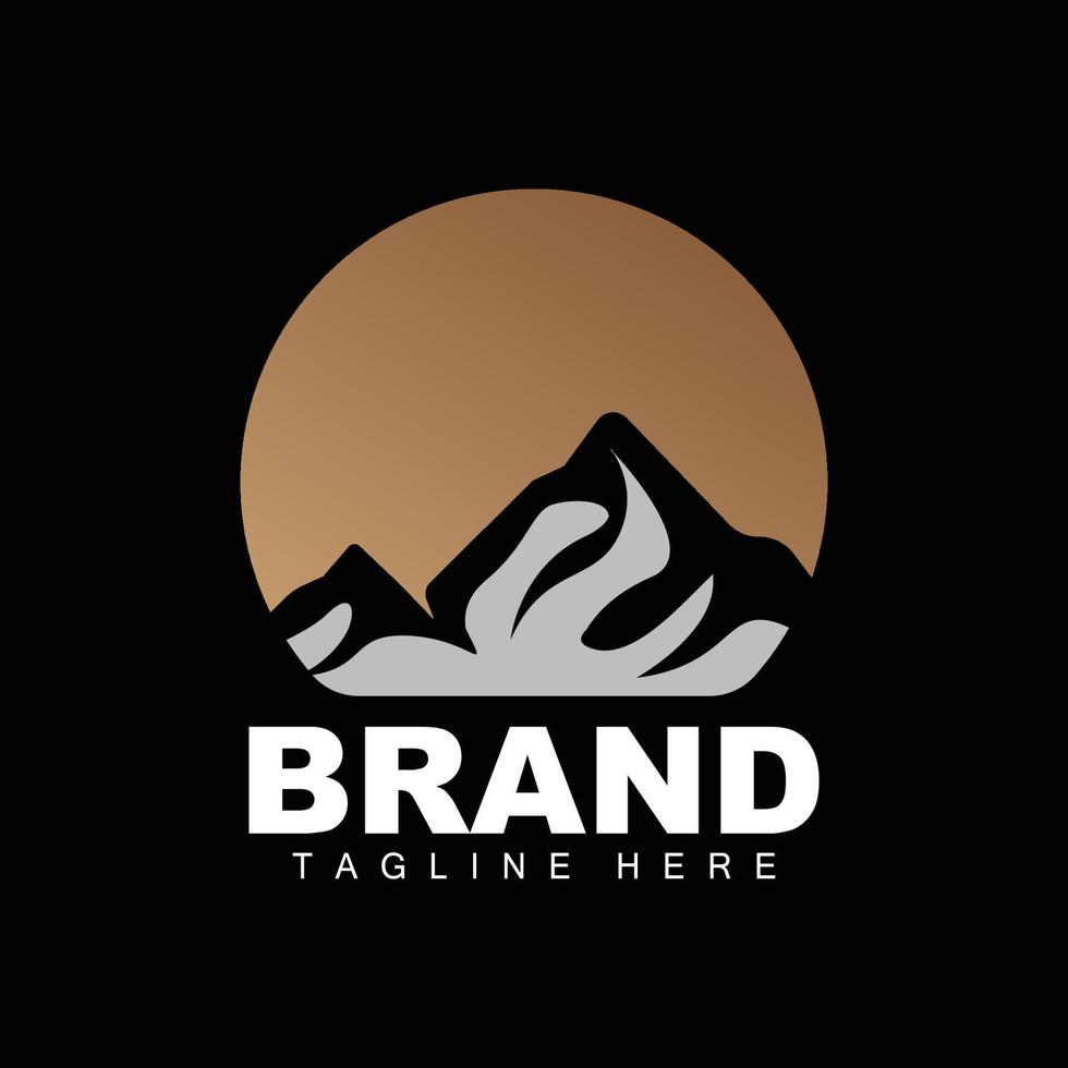 logotipo da montanha, alpinismo vetorial, aventura, design para escalada, equipamento de escalada e marca com logotipo da montanha vetor