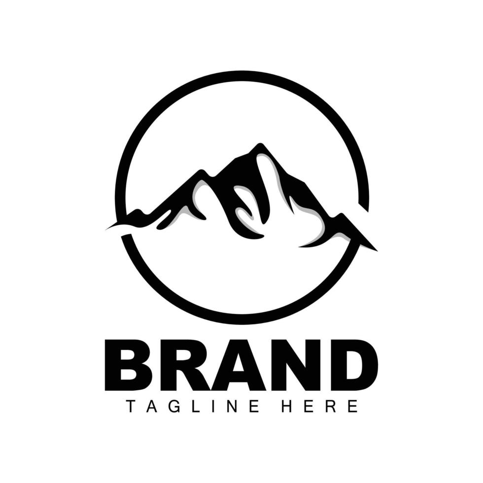 logotipo da montanha, alpinismo vetorial, aventura, design para escalada, equipamento de escalada e marca com logotipo da montanha vetor