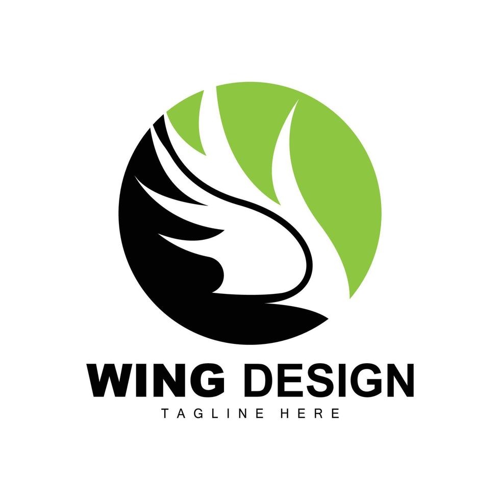 logotipo de asas, logotipo de fênix, vetor de asa de pássaro, ilustração de modelo, design de marca de asa
