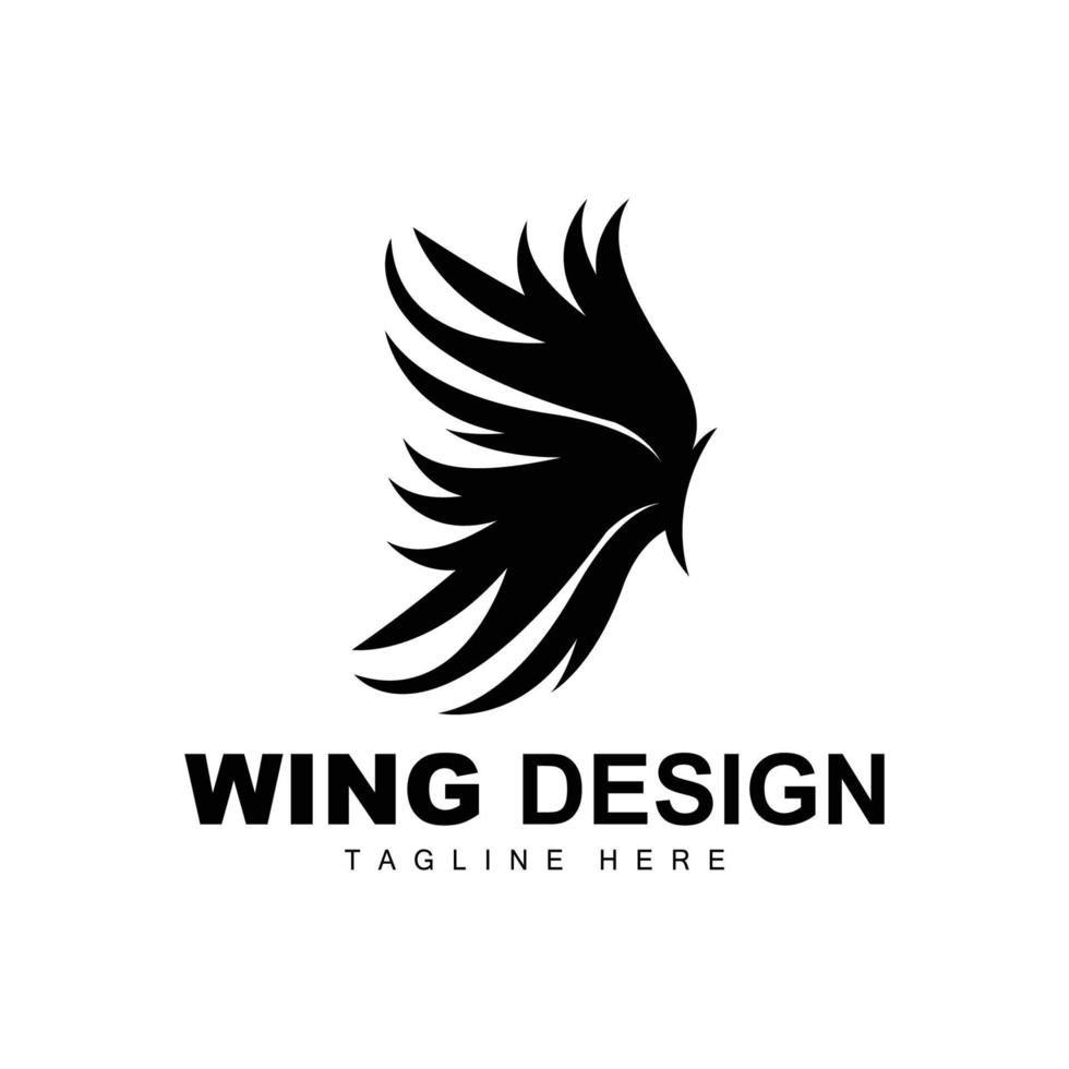 logotipo de asas, logotipo de fênix, vetor de asa de pássaro, ilustração de modelo, design de marca de asa