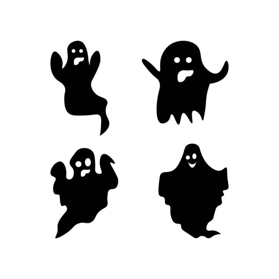 coleção de fantasmas de halloween vetor