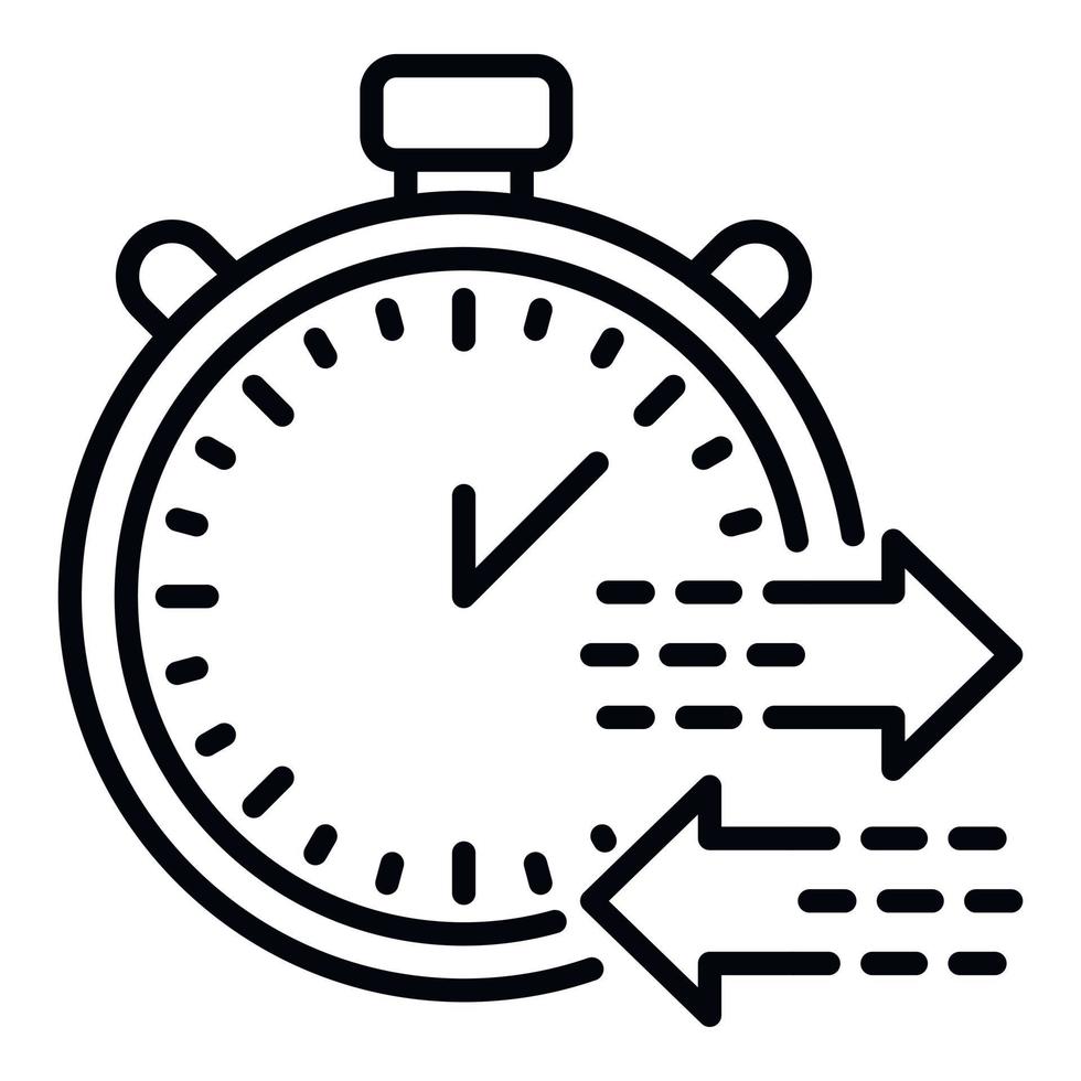 ícone de tempo de exportação, estilo de estrutura de tópicos vetor