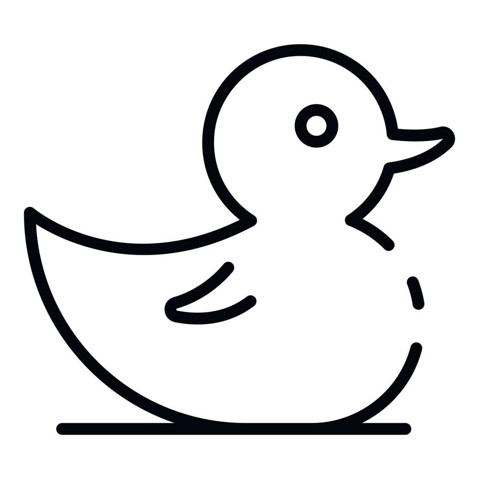 ícone de pato de borracha, estilo de estrutura de tópicos vetor