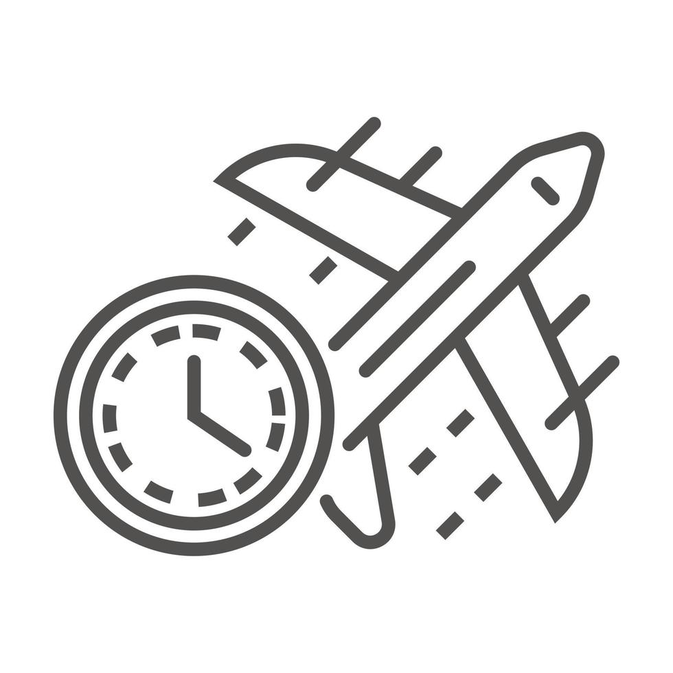 ícone de entrega de ar rápido, estilo de estrutura de tópicos vetor