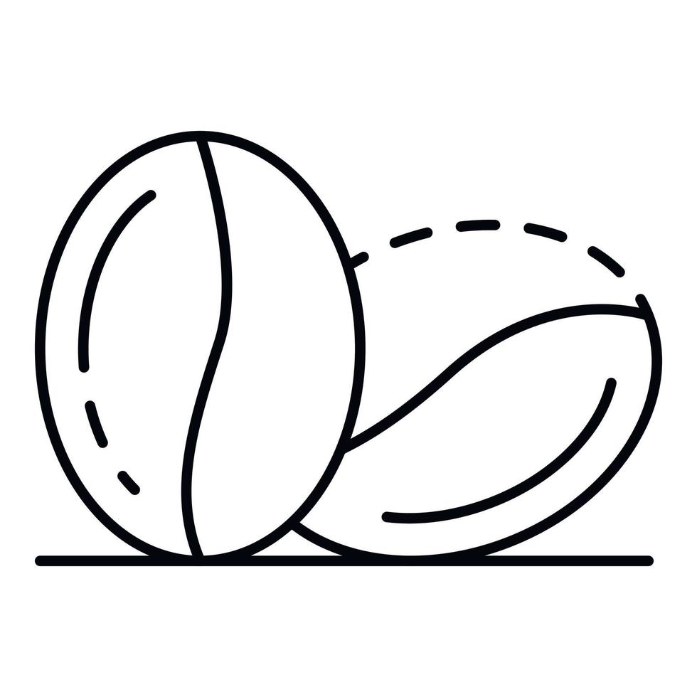 ícone de grãos de café, estilo de estrutura de tópicos vetor