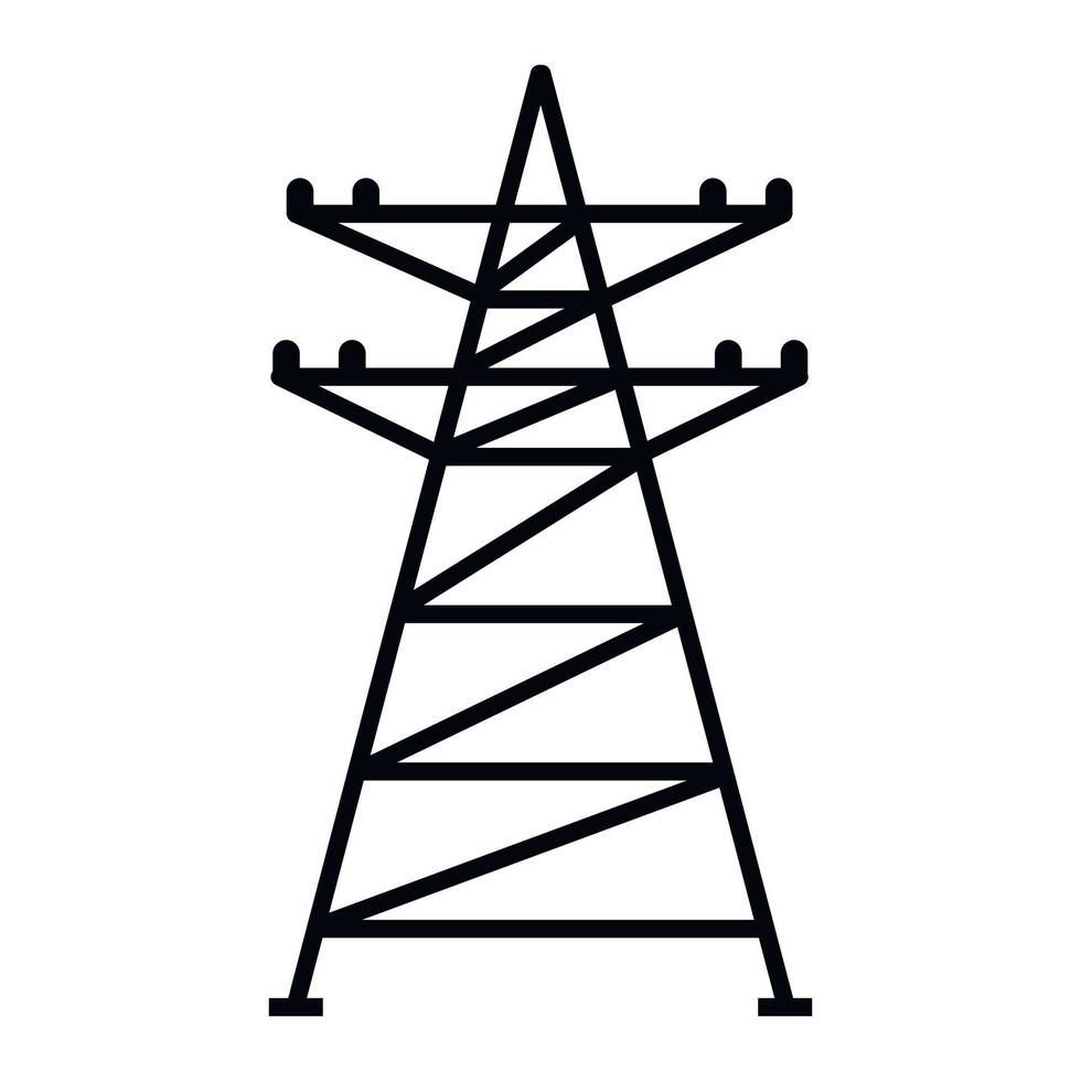 ícone da torre elétrica, estilo simples vetor