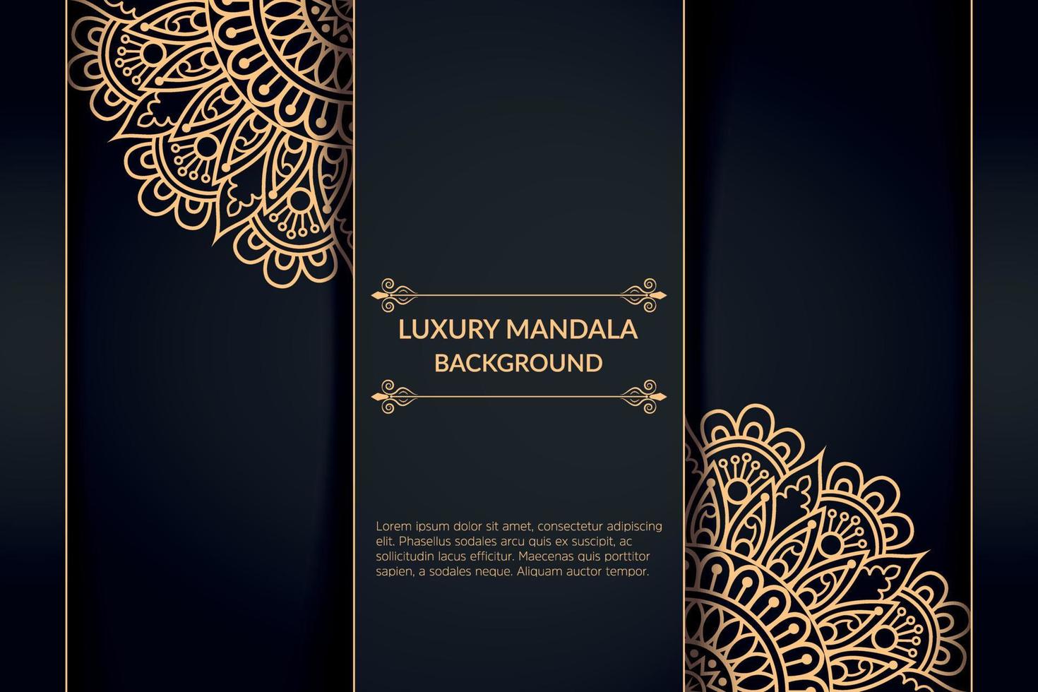 design de fundo de mandala ornamental de luxo com arquivo vetorial grátis de mandala dourada vetor