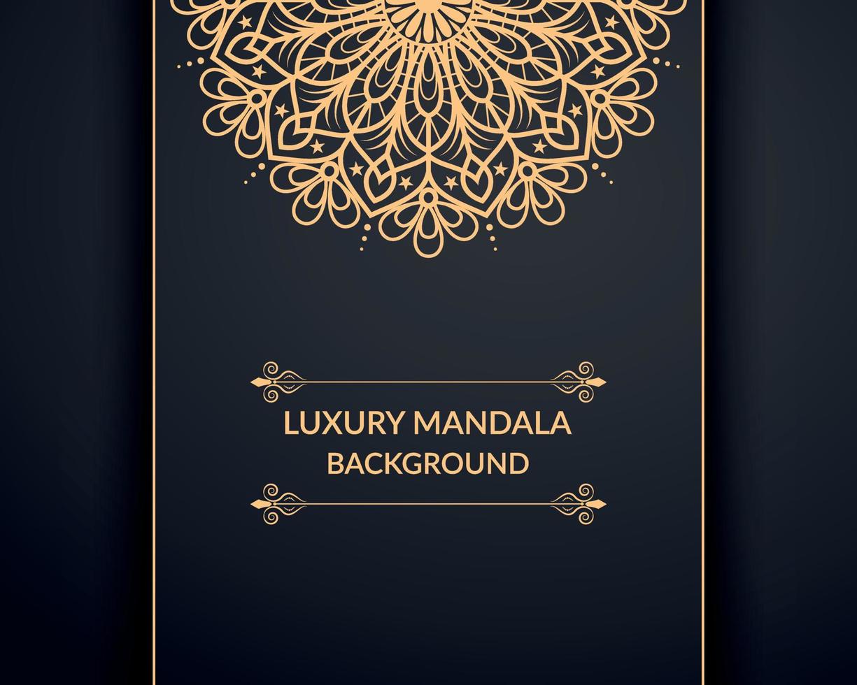 design de fundo de mandala ornamental de luxo com arquivo vetorial grátis de mandala dourada vetor