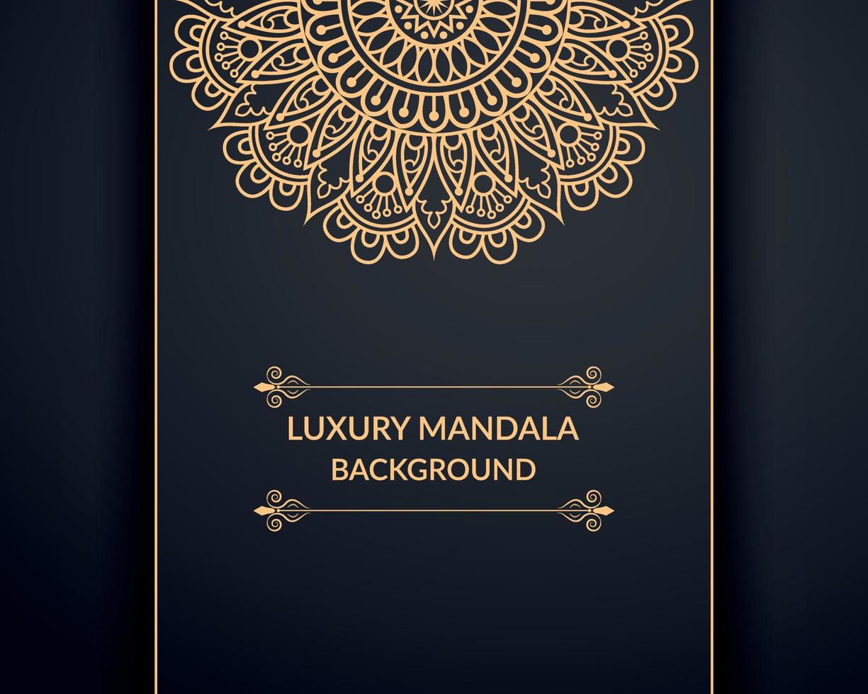 design de fundo de mandala ornamental de luxo com arquivo vetorial grátis de mandala dourada vetor