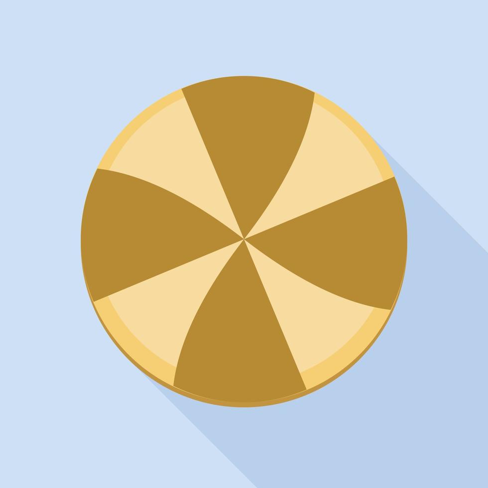 ícone de biscoito branco preto, estilo simples vetor
