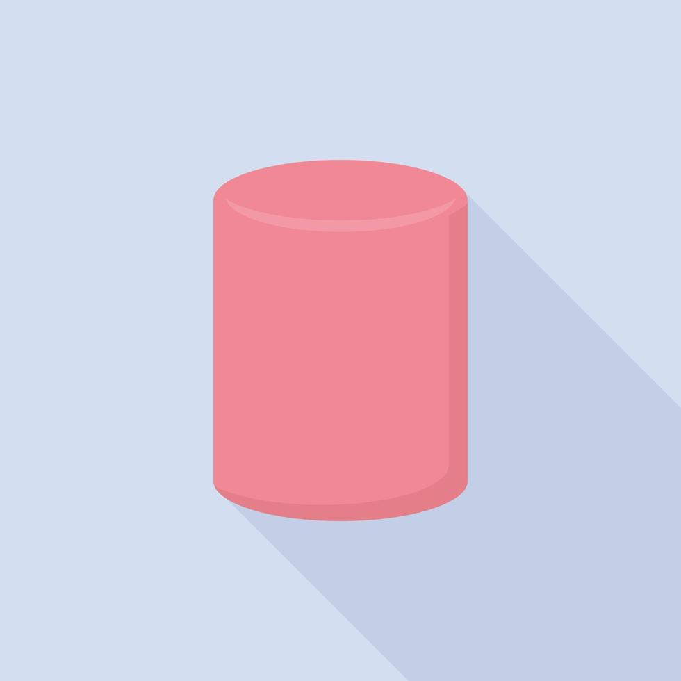 ícone de marshmallow rosa, estilo simples vetor