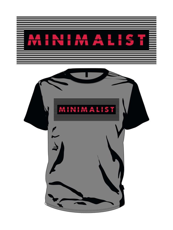 design de logotipo de camiseta de tipografia minimalista. vetor