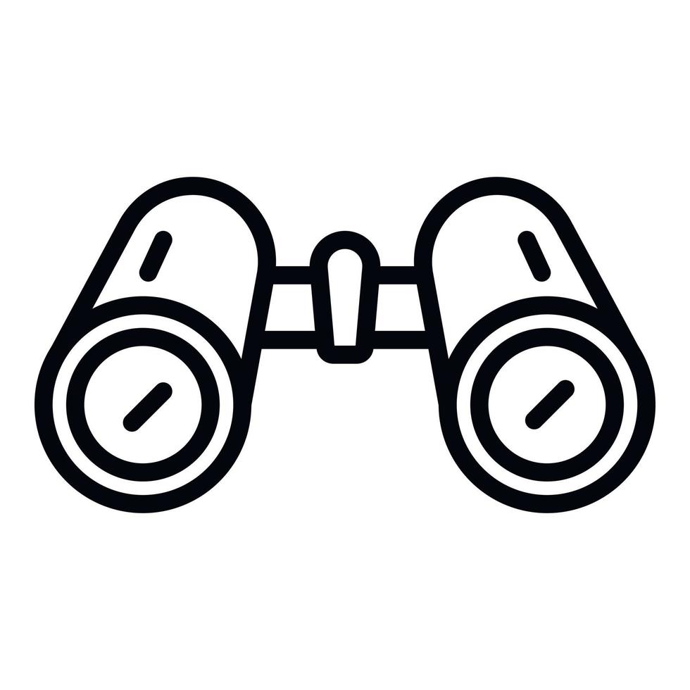 ícone binocular, estilo de estrutura de tópicos vetor