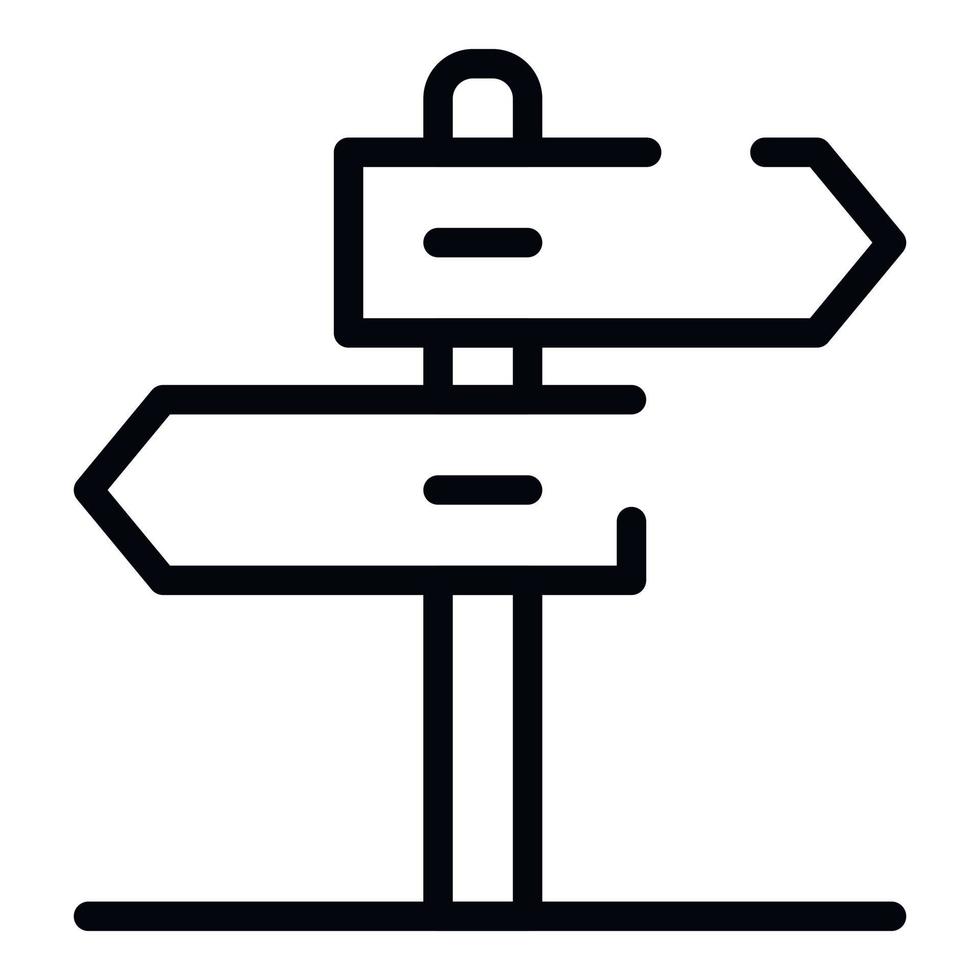 ícone de placa de sinal de viagem, estilo de estrutura de tópicos vetor