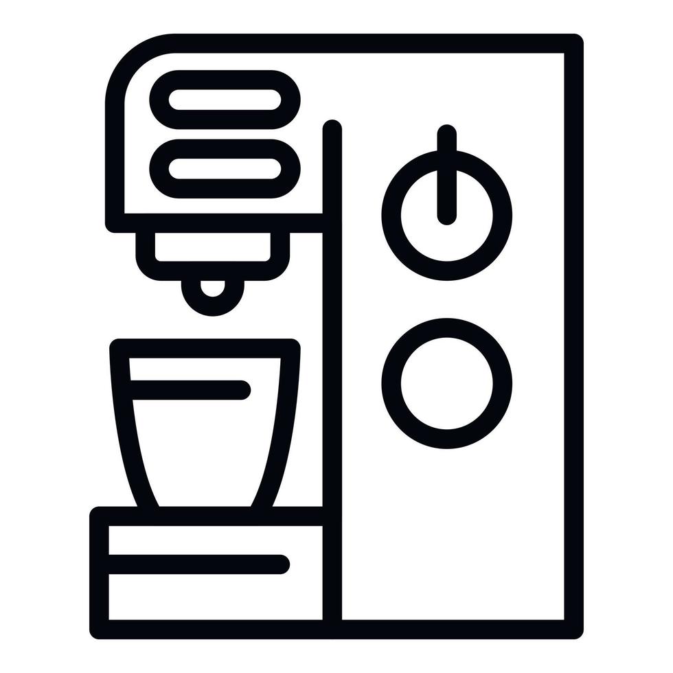 ícone de cafeteira automática, estilo de estrutura de tópicos vetor
