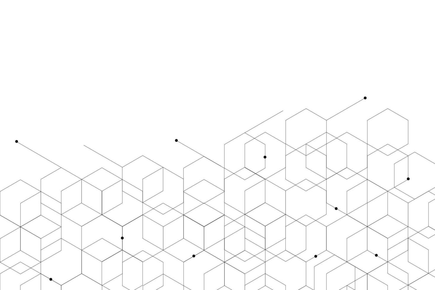 fundo abstrato do hexágono. padrão geométrico delineado hexagonal. fundo futurista do vetor. vetor