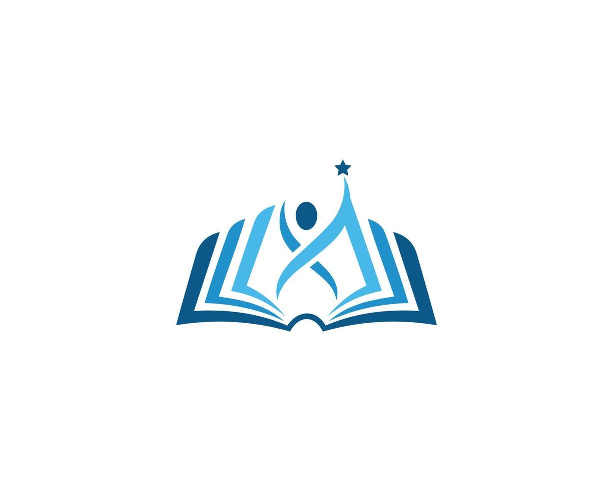 ícone de sinal de design de logotipo de livro de educação com modelo de vetor de símbolo de livro de estudante e academia.