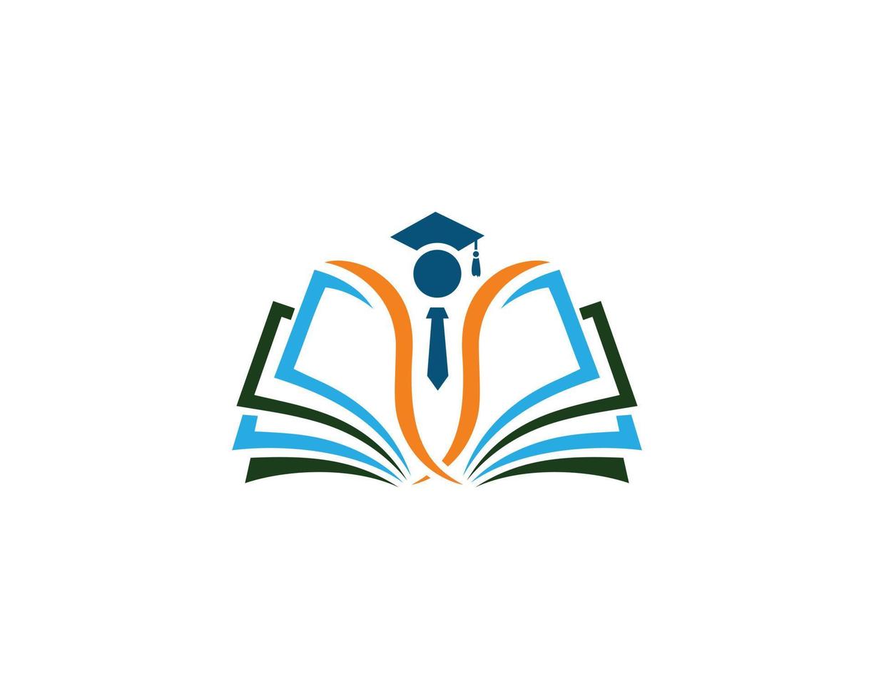 ícone de modelo de vetor moderno de design de logotipo de universidade de livro de educação.